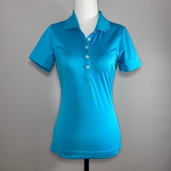 Nike Polo Golf Shirt Dry-Fit Blue - Picture 9 of 14